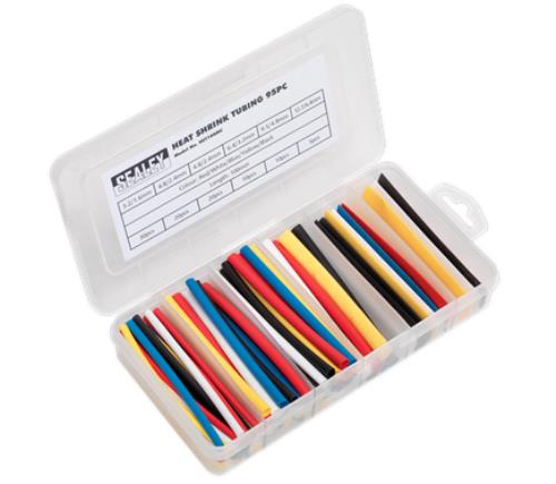 Sealey Heat Shrink Tubing Assortment 95pc 100mm Mixed Colours HST100MC - HST100MCImage1.jpg