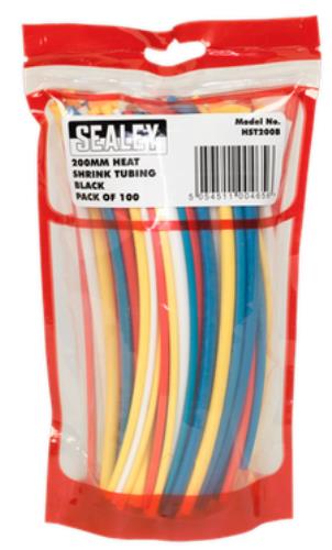 Sealey Heat Shrink Tubing Mixed Colours 200mm 100pc HST200MC - HST200MCImage2.jpg