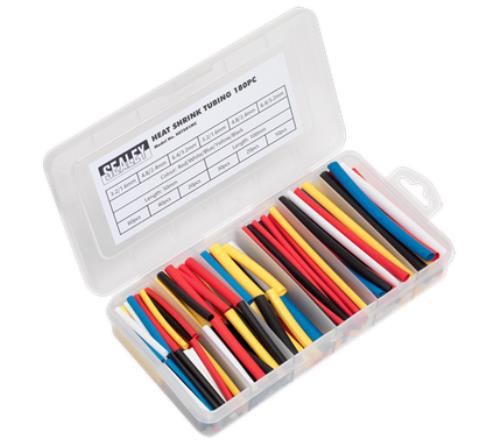 Sealey Heat Shrink Tubing Assortment 180pc 50 & 100mm Mixed Colours HST501MC - HST501MCImage1.jpg