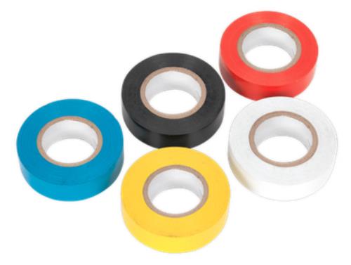 Sealey PVC Insulating Tape 19mm x 20m Mixed Colours Pack of 10 ITMIX10 - ITMIX10Image2.jpg