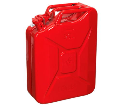 Sealey 20 Litre Jerry Can - Red steel fuel resistant lining JC20-SEA - JC20Image1.png