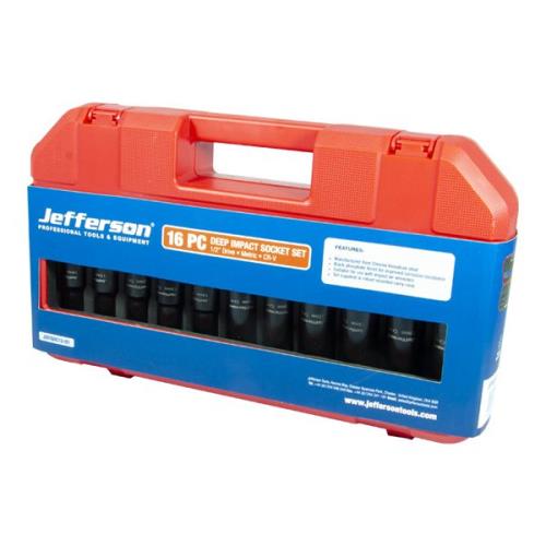 Jefferson 16 Piece 1/2 Inch Deep Impact Socket Set JEFISOC12-01-JEFF - JEFISOC12-01__3.jpg