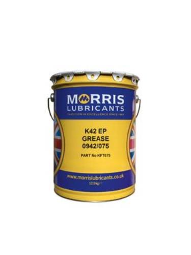 Morris Lubricants K42EP Lithium Multipurpose Grease 12.5 Kg KFT075-MOR - KFT075Morris_12_kg_drum_-_K42EP_Grease.jpg
