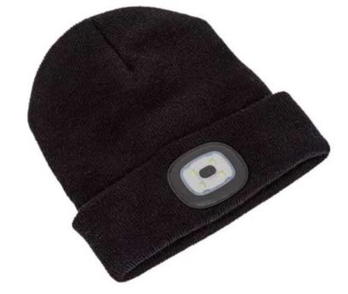 Sealey 4 SMD LED USB Rechargeable Beanie Hat LED185-SEA - LED185Image1.jpg