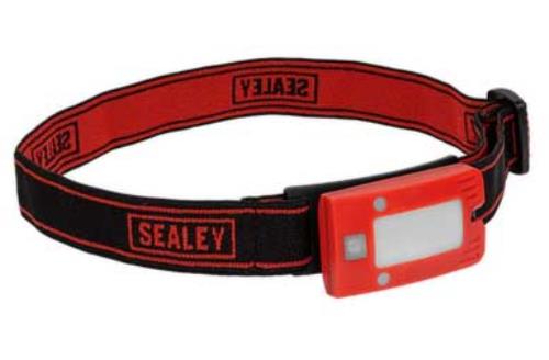Sealey 2W COB LED Rechargeable Head Torch with Auto-Sensor Red LED360HTR-SEA - LED360HTRImage1.jpg