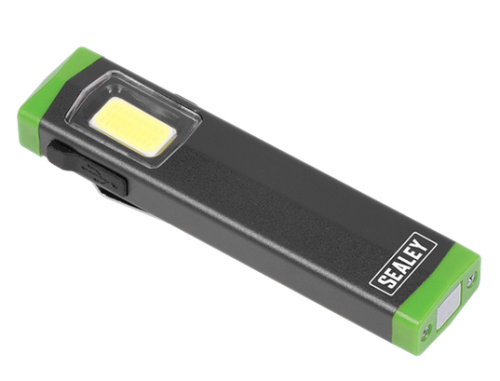 Sealey 3W COB LED Aluminium Mini Torch - Belt Clip USB Magnet LED500SB - LED500SBImage2.png