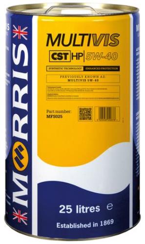 Morris Lubricants Multivis CST HP 5W-40 Engine Oil 25 Litres MFS025-MOR - MFS025Multivis_CST_HP_5W-40_-_25L.jpg