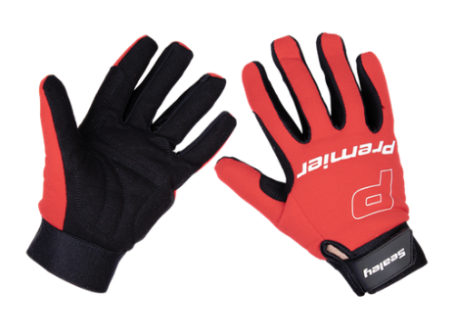 Sealey Red Mechanics Gloves Padded Palm - Large Pair MG796L - MG796LImage1.png