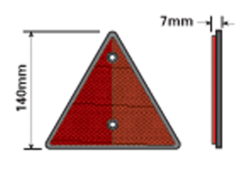 Maypole 140mm Reflective Red Trailer Triangle Reflector MP16 - MP16Image2.png