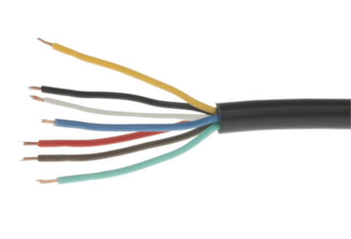 Maypole 5A 6×0.5mm² + 1×0.65mm² 100m 7 Core Black Cable MP318 - MP318Image1.png