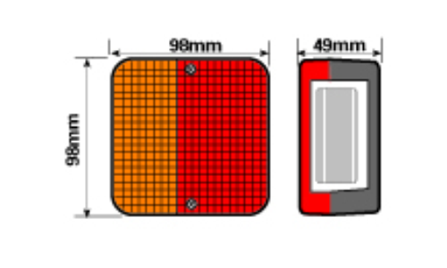 Maypole 12V Square Combination Lamp (Bulbs included) MP3 - MP3Image3.png