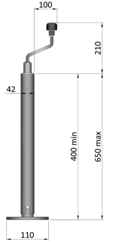 Maypole 400-650 x 48mm Telescopic Propstand Trailers MP4385 - MP4385Image2.png