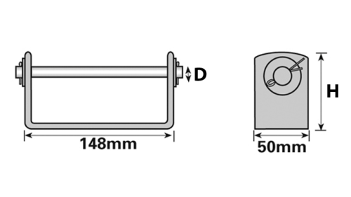 Maypole Boat Keel Roller Bracket For MP4621 and MP4631 Rollers MP4701 - MP4701Image3.png