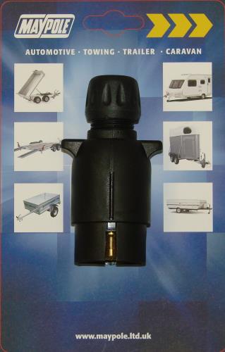 Maypole 12N Type 7 Pin Plastic Plug for caravan and trailer MP21 - Maypole021DP.jpg