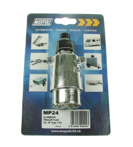 Maypole 12N Type 7 Pin Aluminium Plug for caravan and trailer MP24 - Maypole024DP.jpg