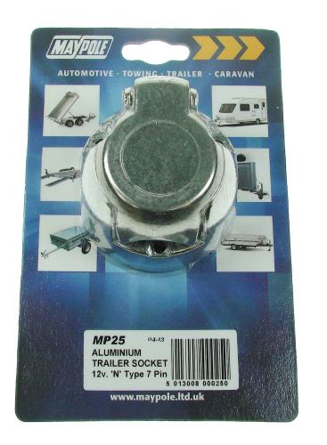 Maypole Trailer and Caravan 12N Type 7 Pin Aluminium Socket MP25 - Maypole025DP.jpg