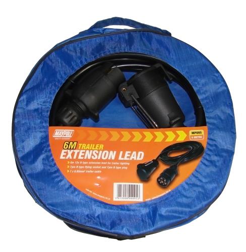 Maypole 6 Metre 12N Straight Extension Lead 7 Pin Flying Socket in Bag MP95 - Maypole095.jpg