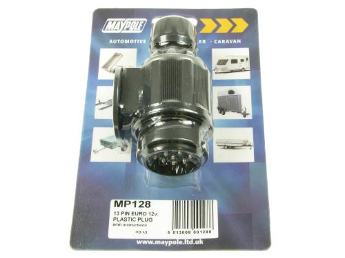 Maypole 12V 13 Pin Plastic Euro Plug for Caravans and Trailers MP128 - Maypole128DP.JPG