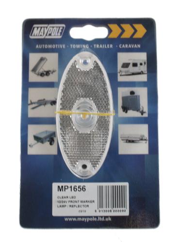 Maypole 12-24V Slim Line Oval LED Front Marker Lamp Trailers MP1656 - Maypole1656dp.jpg