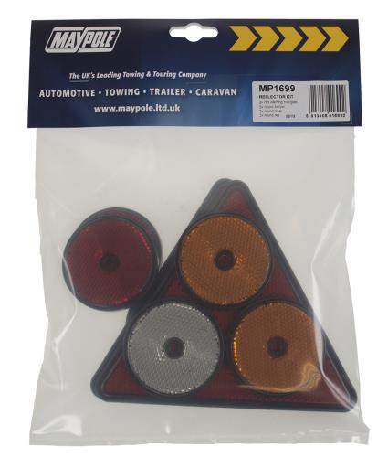 Maypole Reflector Kit (Red Warning Triangles and Round Reflectors) MP1699 - Maypole1699.jpg