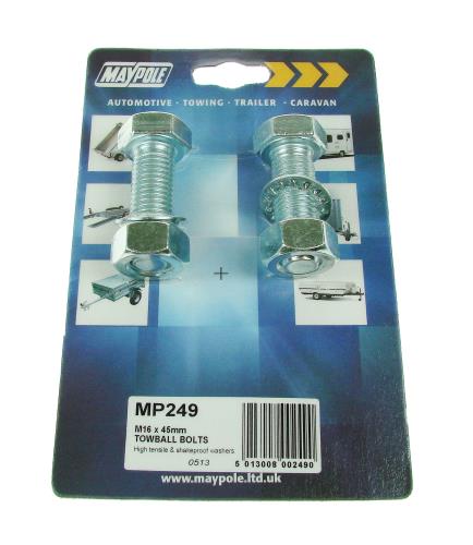 Maypole Pair of M16 x 45mm High Tensile (8.8) Towball Nuts & Bolts MP249 - Maypole249DP.jpg