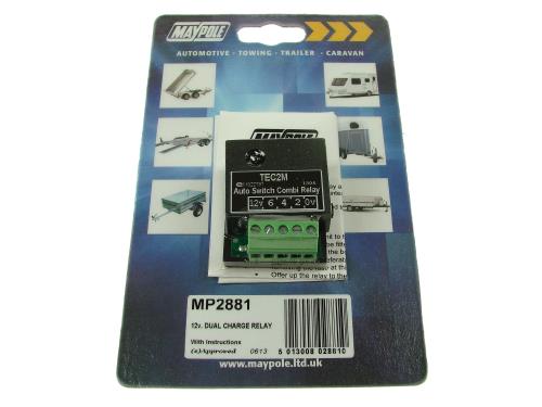 Maypole 20A Self Switching Dual Charge Relay (charge leisure battery) MP2881 - Maypole2881DP.jpg