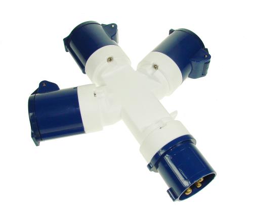 Maypole 230V 3 Way Hook-Up Splitter 230V / 16 Amp adaptor MP370 - Maypole370B.jpg