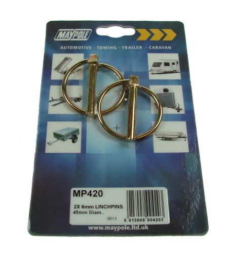 Maypole 2 x 6mm Zinc Plated Linch Pins MP420 - Maypole420DP.jpg