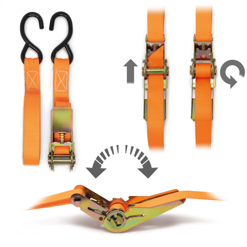 Maypole 700Kg Ratchet Strap and Hooks (S) - tie down straps MP607 - Maypole607Montage1.png