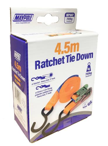 Maypole 700Kg Ratchet Strap and Hooks (S) - tie down straps MP607 - Maypole607dp.jpg