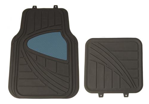 Maypole Heavy Duty Black/Blue PVC Car Mat Set (4) Trimmable MP6353 - Maypole6353.jpg