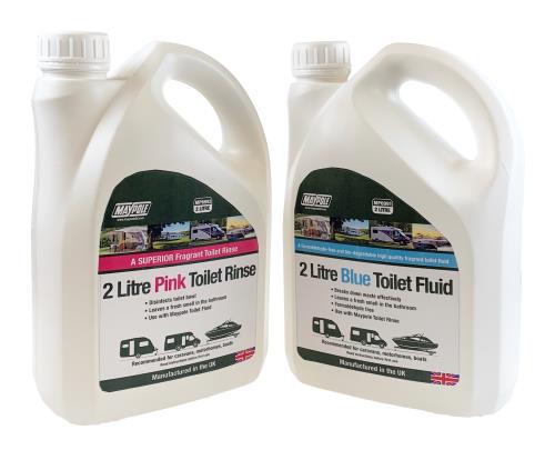 Maypole Twin 2L Pack of Superior Pink Toilet Rinse and Blue Fluid MP6997 - Maypole6997.jpg