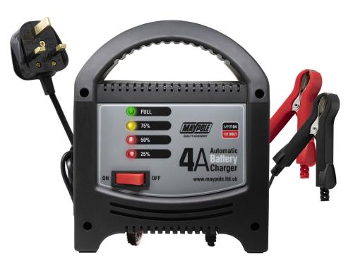 Maypole 4A 12V LED Automatic Battery Charger Fully Automatic MP7104 - Maypole7104_1.jpg
