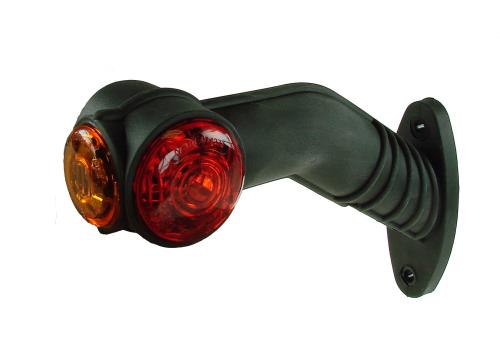 10-30V LED 45° Left Hand Red/White/Amber Outline Marker Lamp MP7723BL - Maypole7723BL-2.jpg
