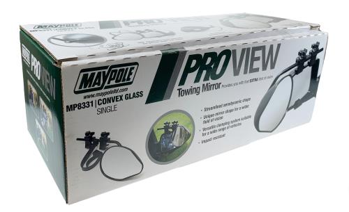 Maypole Single Pro View Towing Mirrors (Convexed) M1 type vehicles MP8331 - Maypole8331_box.jpg