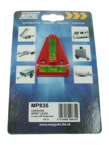 Maypole Caravan Spirit Level 2 Way With two fixing holes MP835 - Maypole835DP.jpg