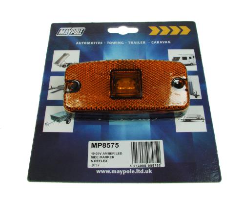 Maypole WAS 10-30V Amber LED Side Marker Lamp with reflector MP8575 - Maypole8575_DP.jpg