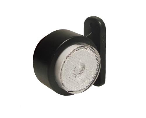 WAS 10/30V LED White Clear Outline Front Marker Lamp with 1M QC MP8700BQ - Maypole8700B.jpg