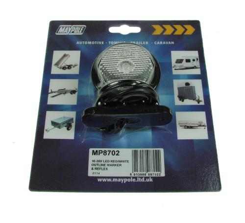 Maypole WAS 10-30V LED Red/White Outline Marker Lamp Reflector MP8702 - Maypole8702_DP.jpg