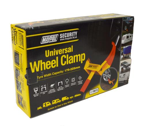 Maypole Universal Wheel Clamp (Tyres 175-225mm) Security Device MP9075 - Maypole9075.jpg