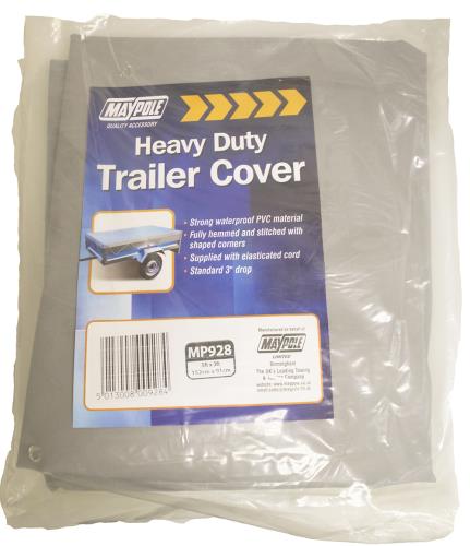 Maypole Heavy Duty Grey PVC Trailer Cover 5 x 3 Ft Elasticated Cord MP928 - Maypole928.jpg