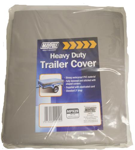 Maypole 6 x 4 Ft PVC Grey Heavy Duty Trailer Cover Elasticated Cord MP929 - Maypole929.jpg