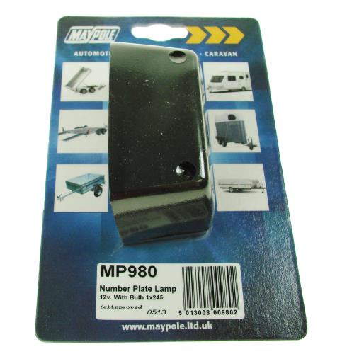 Maypole AJBA 12V Bulb Number Plate Lamp (FT.18.001) MP980 - Maypole980DP.jpg