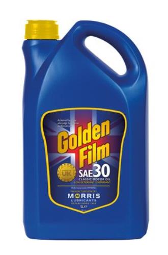 Morris Lubricants Golden Film SAE 30 Classic Motor Oil 5 Litre GFH005-MOR - MorrisGoldenFilmGFH005-SAE30_5L.jpg