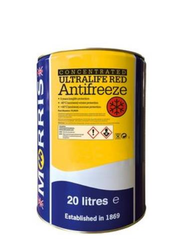 Morris Lubricants Ultra Life Red Antifreeze 20 Litres ULR020-MOR - Morris_20L_Ultralife_Red_Antifreeze.jpg