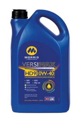 Morris Lubricants VERSIMAX HD9 10W-40 Diesel Engine Oil 5 Litre EST005-MOR - Morris_Versimax_EST005-HD9_5L_fdxr-2p.jpg