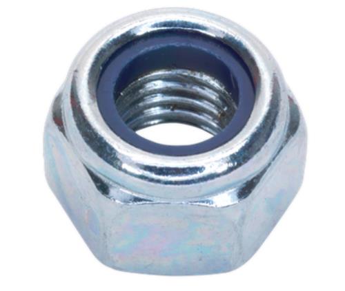 Sealey Nylon Lock Nut M8 Zinc DIN 982 Pack of 100 NLN8 - NLN8Image1.jpg