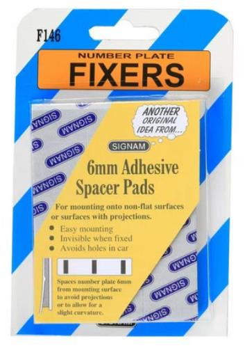 Signam Number Plate Fixers - 6mm Adhesive Spacer Pads F146 - NumberPlateFixers.jpg