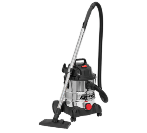 20L Wet & Dry Industrial Vacuum Cleaner 1250W Stainless Drum PC200SD-SEA - PC200SDImage1.png