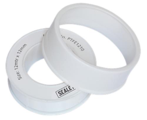Sealey PTFE Thread Sealing Tape 12mm x 12m Pack of 10 PTFE1210 - PTFE1210Image2.jpg